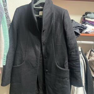 Aritzia Elegant Black Trench Coat